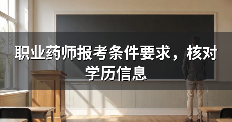 职业药师报考条件要求,核对学历信息