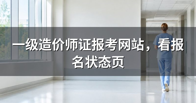 一级造价师证报考网站,看报名状态页