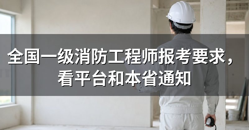 全国一级消防工程师报考要求,看平台和本省通知