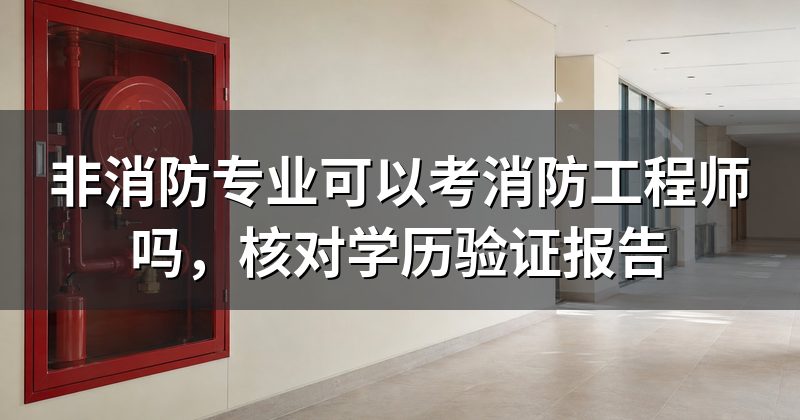 非消防专业可以考消防工程师吗，核对学历验证报告
