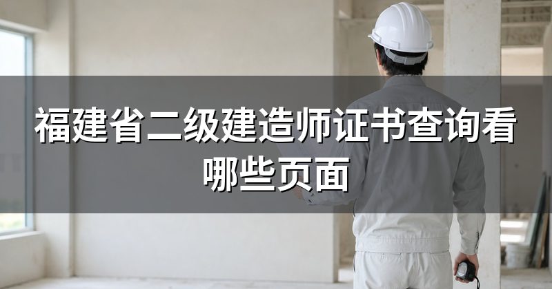 福建省二级建造师证书查询看哪些页面