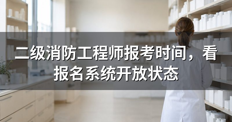 二级消防工程师报考时间,看报名系统开放状态