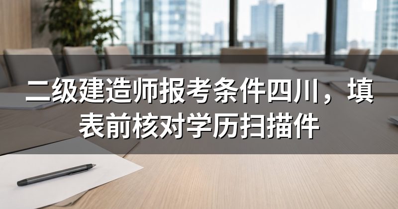二级建造师报考条件四川,填表前核对学历扫描件