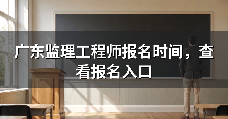 广东监理工程师报名时间,查看报名入口