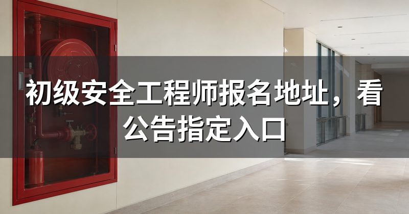初级安全工程师报名地址,看公告指定入口