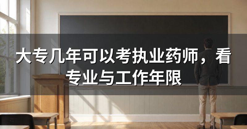 大专几年可以考执业药师,看专业与工作年限
