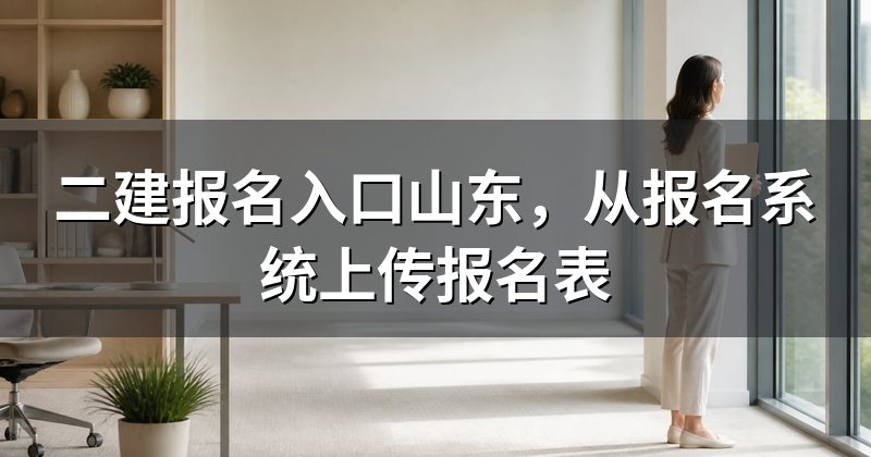 二建报名入口山东,从报名系统上传报名表