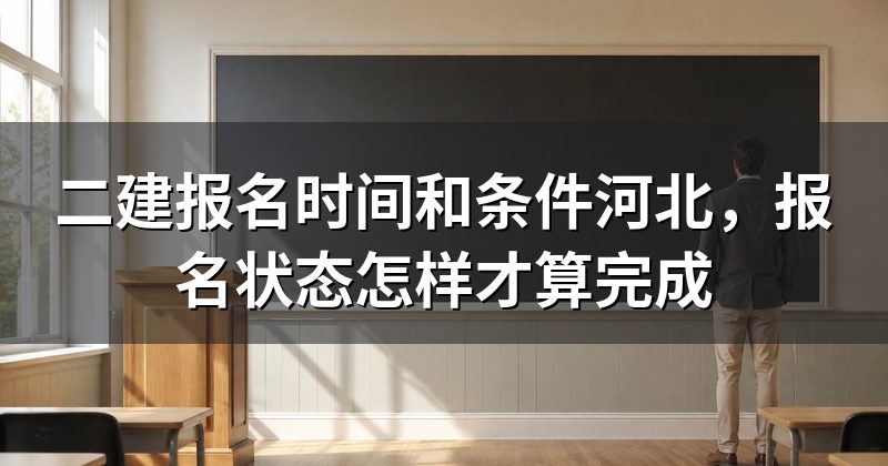 二建报名时间和条件河北,报名状态怎样才算完成