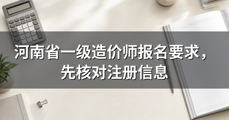 河南省一级造价师报名要求，先核对注册信息