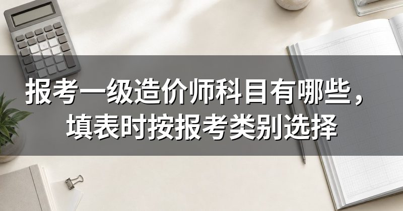 报考一级造价师科目有哪些，填表时按报考类别选择