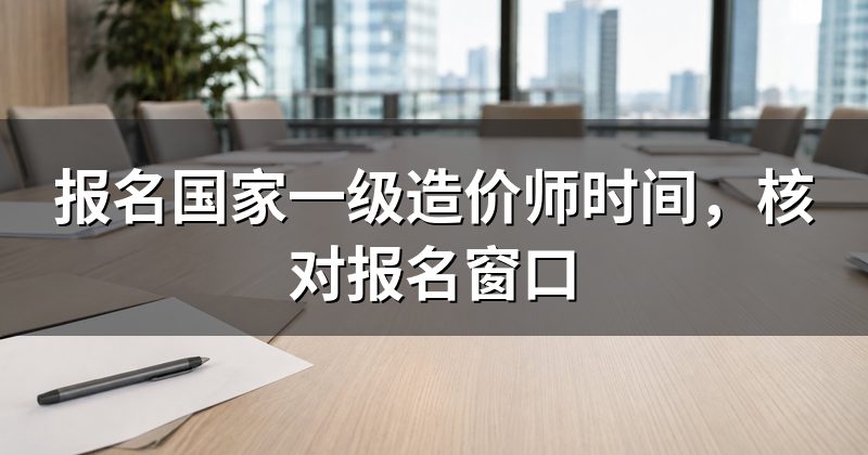 报名国家一级造价师时间,核对报名窗口