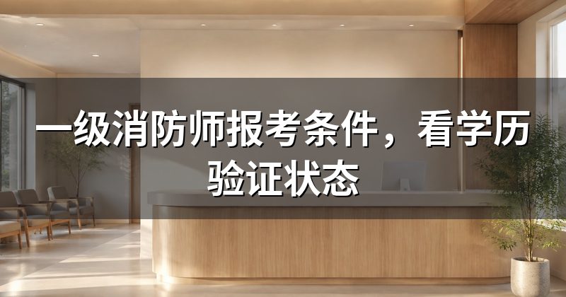 一级消防师报考条件，看学历验证状态