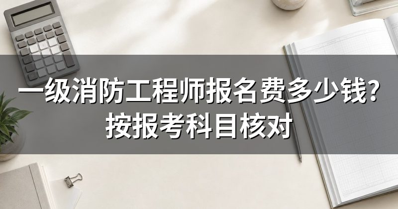 一级消防工程师报名费多少钱?按报考科目核对