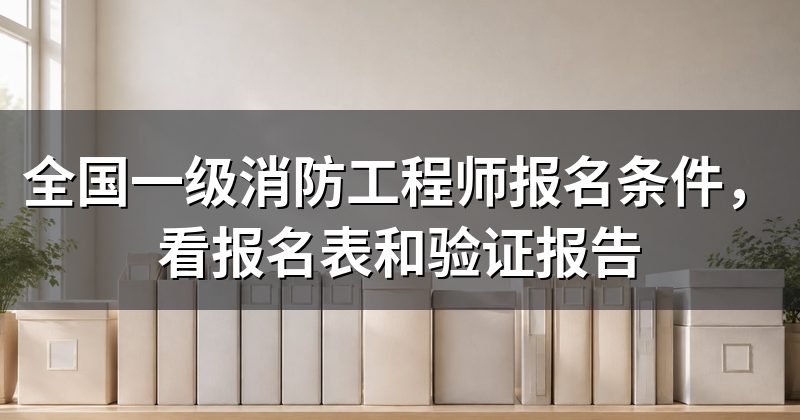 全国一级消防工程师报名条件,看报名表和验证报告