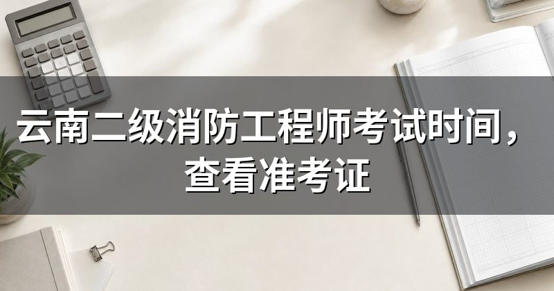 云南二级消防工程师考试时间,查看准考证