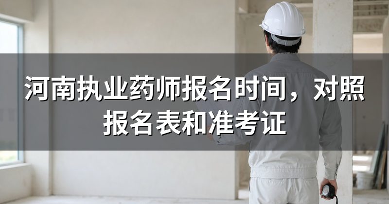 河南执业药师报名时间,对照报名表和准考证