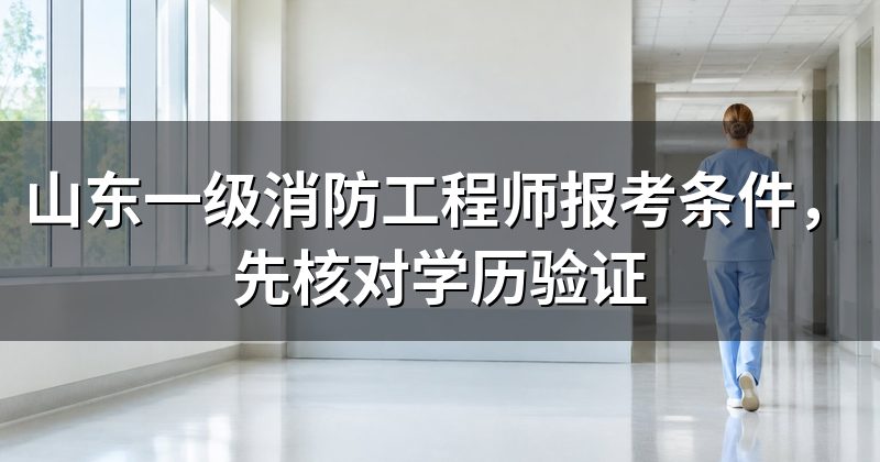 山东一级消防工程师报考条件，先核对学历验证