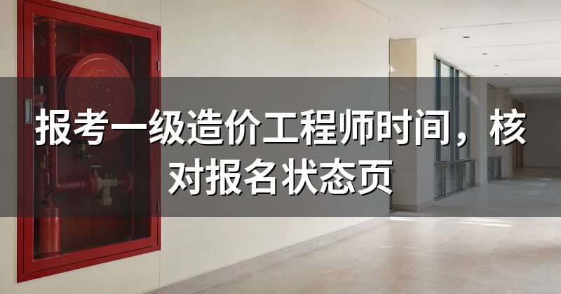 报考一级造价工程师时间，核对报名状态页