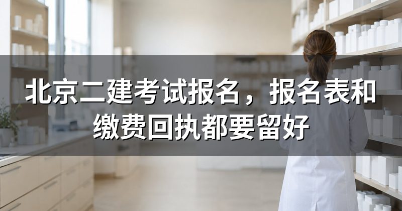 北京二建考试报名,报名表和缴费回执都要留好