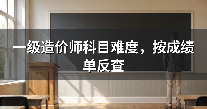 一级造价师科目难度,按成绩单反查