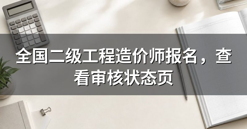 全国二级工程造价师报名，查看审核状态页