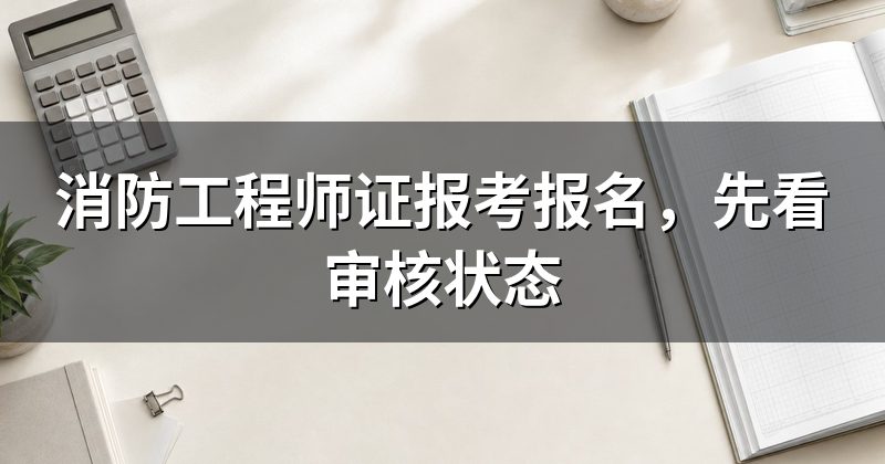 消防工程师证报考报名,先看审核状态