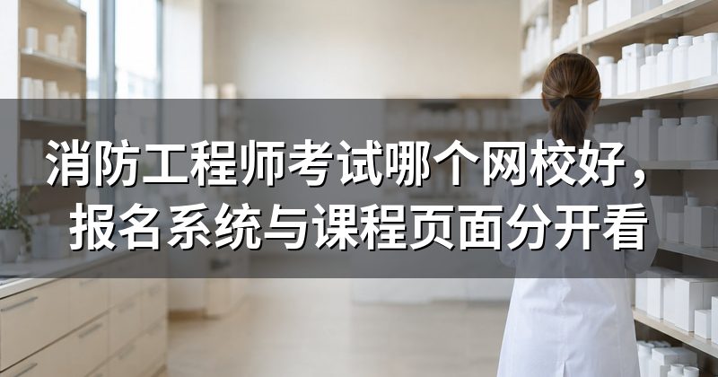 消防工程师考试哪个网校好,报名系统与课程页面分开看