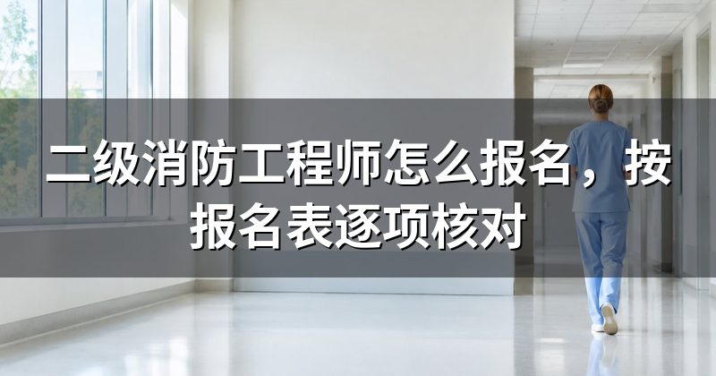 二级消防工程师怎么报名,按报名表逐项核对