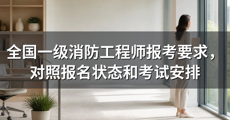 全国一级消防工程师报考要求,对照报名状态和考试安排