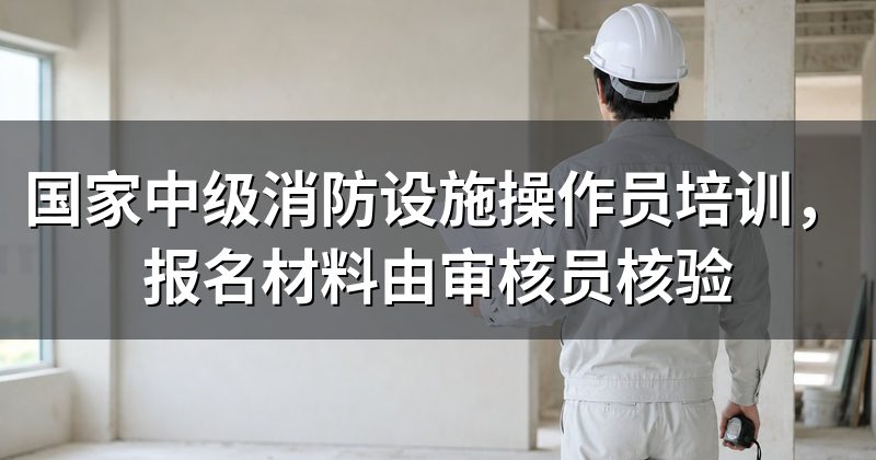 国家中级消防设施操作员培训,报名材料由审核员核验