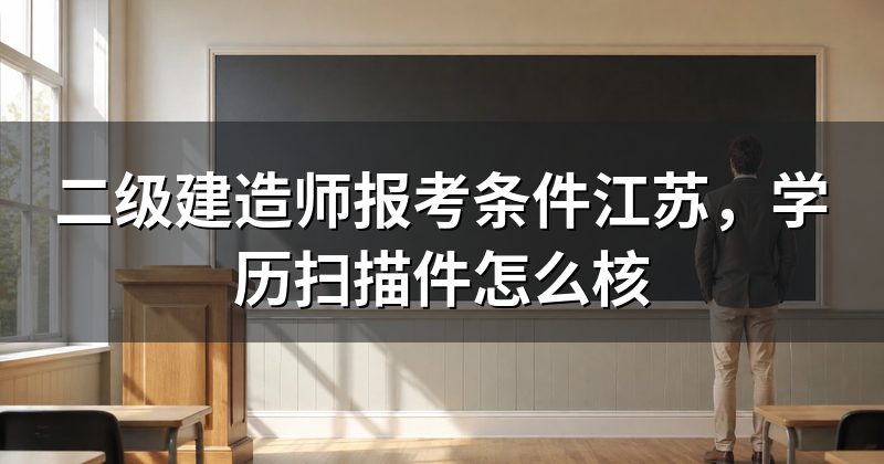二级建造师报考条件江苏,学历扫描件怎么核