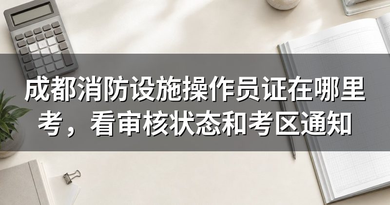 成都消防设施操作员证在哪里考,看审核状态和考区通知