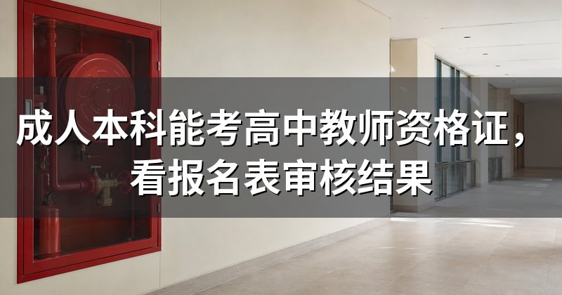 成人本科能考高中教师资格证,看报名表审核结果