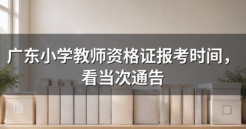 广东小学教师资格证报考时间,看当次通告