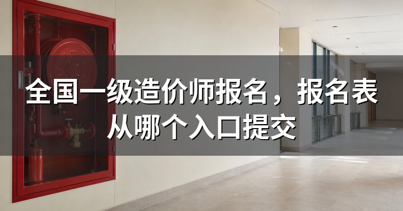 全国一级造价师报名，报名表从哪个入口提交