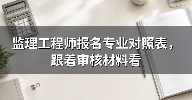 监理工程师报名专业对照表，跟着审核材料看