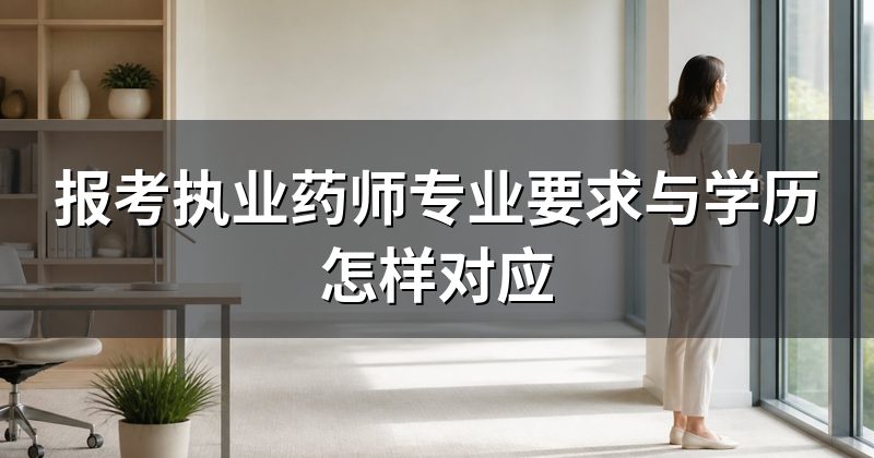 报考执业药师专业要求与学历怎样对应