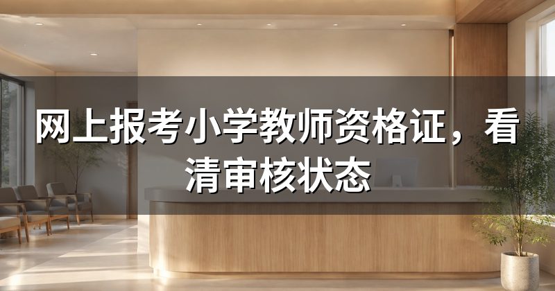 网上报考小学教师资格证,看清审核状态