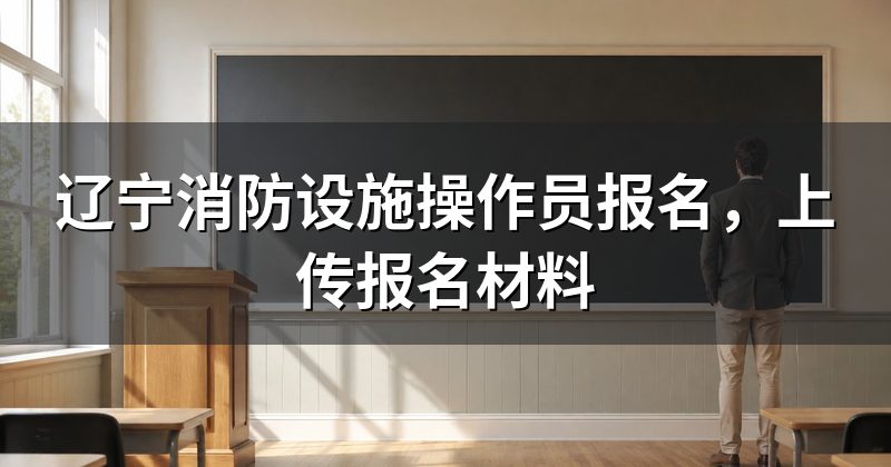 辽宁消防设施操作员报名,上传报名材料