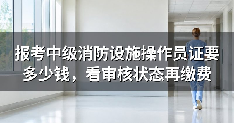 报考中级消防设施操作员证要多少钱,看审核状态再缴费
