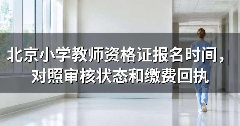 北京小学教师资格证报名时间,对照审核状态和缴费回执