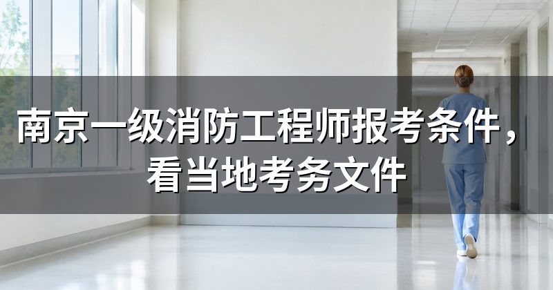 南京一级消防工程师报考条件,看当地考务文件
