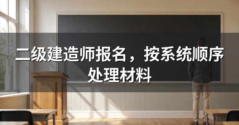 二级建造师报名，按系统顺序处理材料