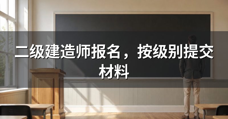 二级建造师报名,按级别提交材料