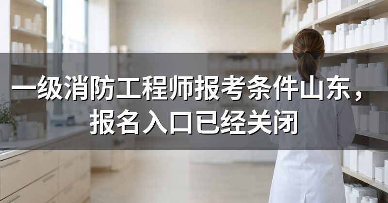 一级消防工程师报考条件山东,报名入口已经关闭