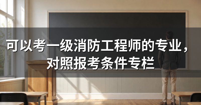 可以考一级消防工程师的专业,对照报考条件专栏