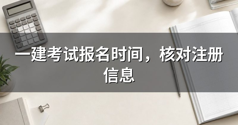 一建考试报名时间,核对注册信息