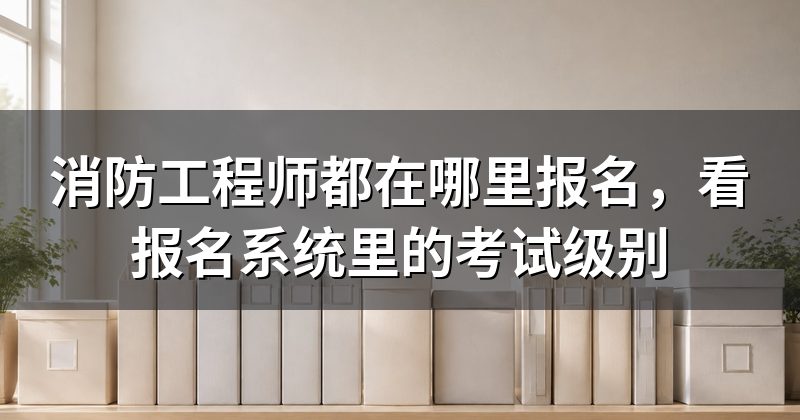 消防工程师都在哪里报名,看报名系统里的考试级别