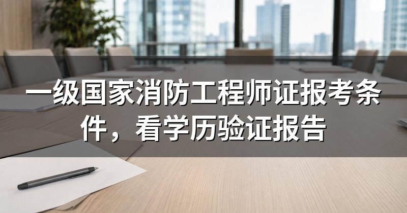 一级国家消防工程师证报考条件,看学历验证报告