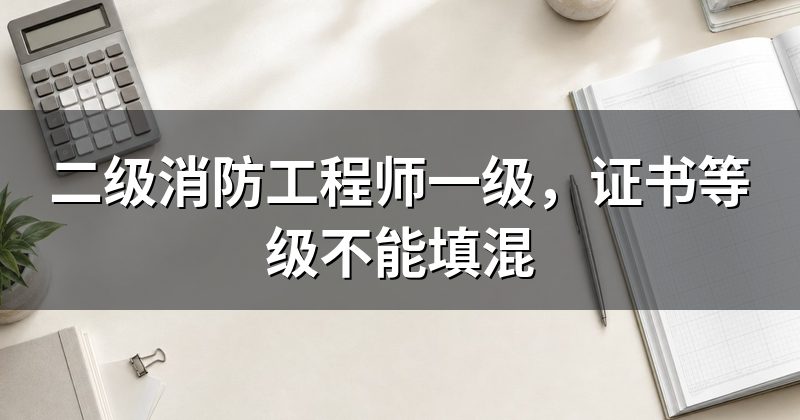 二级消防工程师一级,证书等级不能填混